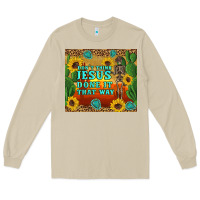 Mushroom don't think jesus done it that way western skeleton cactus Long Sleeve Tee - Artiststas