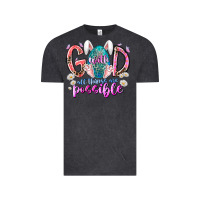 Vintage Black with god all things are possible Vintage Tee - RacoonDesign