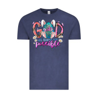 Vintage Denim with god all things are possible Vintage Tee - RacoonDesign