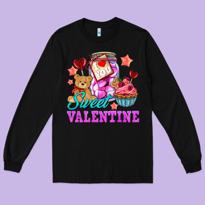 Sweet Valentine Long Sleeve Tee Designed By Adodesignshop