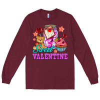 Burgundy sweet valentine Long Sleeve Tee - AdoDesignShop
