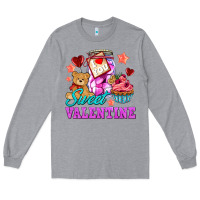 Heather Grey sweet valentine Long Sleeve Tee - AdoDesignShop