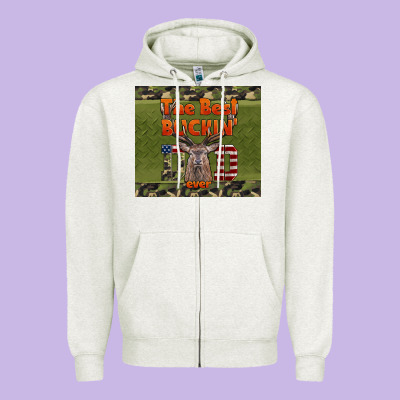 Best Bucking Dad Ever Zipper Hoodie Designed By Lillyallendesigns