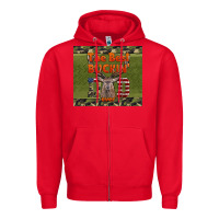 Red Best Bucking Dad Ever Zipper Hoodie - LillyAllenDesigns