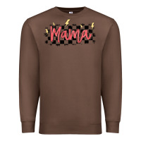 Chestnut checkered mama Premium Sweatshirt - MaliasSmallBusiness