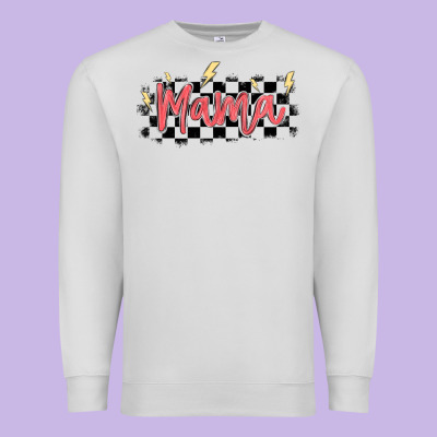 Checkered Mama Premium Sweatshirt Designed By Maliassmallbusiness