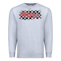 Heather Grey checkered mama Premium Sweatshirt - MaliasSmallBusiness