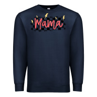 Navy checkered mama Premium Sweatshirt - MaliasSmallBusiness