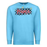 Ocean Blue checkered mama Premium Sweatshirt - MaliasSmallBusiness
