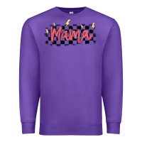 Purple checkered mama Premium Sweatshirt - MaliasSmallBusiness