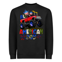 Black All American Boy 4th july Heavyweight Sweatshirt - CowGirlArtShop