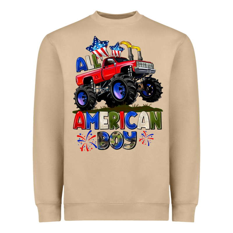 All American Boy 4th July Heavyweight Sweatshirt by CowGirlArtShop | Teevron