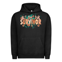 Pigment Black I am a survivor peach ribbon Urban Hoodie - NancyCooperArtShop