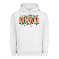 Pigment Lunar Rock I am a survivor peach ribbon Urban Hoodie - NancyCooperArtShop