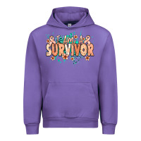 Tulip I am a survivor peach ribbon Urban Hoodie - NancyCooperArtShop