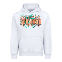 White I am a survivor peach ribbon Urban Hoodie - NancyCooperArtShop