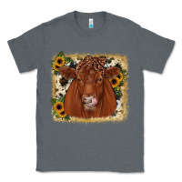 Charcoal Heather red angus cowhide sunflower Classic Tee - JahusDesignShop