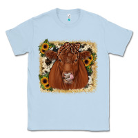 Dusty Blue red angus cowhide sunflower Classic Tee - JahusDesignShop