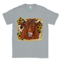 Heather Grey red angus cowhide sunflower Classic Tee - JahusDesignShop
