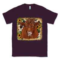 Plum red angus cowhide sunflower Classic Tee - JahusDesignShop