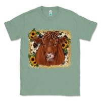 Sage red angus cowhide sunflower Classic Tee - JahusDesignShop