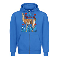 True Royal All American Llama Zipper Hoodie - LillyAllenDesigns