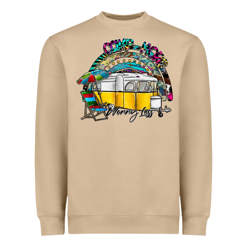 Camp More Worry Less Heavyweight Sweatshirt by SublimationCraftShop | Teevron