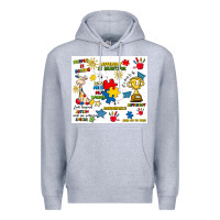 Heather Grey autism Premium Hoodie - Artiststas