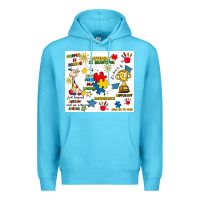 Ocean Blue autism Premium Hoodie - Artiststas