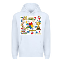 White autism Premium Hoodie - Artiststas