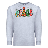 Heather Grey peace Premium Sweatshirt - MaliasSmallBusiness