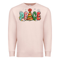 Pale Pink peace Premium Sweatshirt - MaliasSmallBusiness