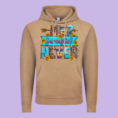 Me Sarcastic Never Vintage Hoodie Designed By Zillion Design Studio
