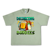 Oil Green drinking buddies with baby bottle and beer Urban Heavy Tee - HRA Design Shop