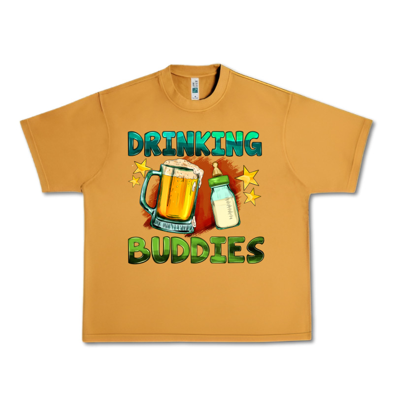 Drinking Buddies With Baby Bottle And Beer Urban Heavy Tee by HRA Design Shop | Teevron