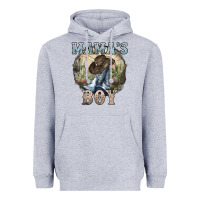 Heather Grey mamas boy western cowboy boots cactus Heavyweight Hoodie - NancyCooperArtShop