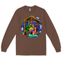 Chestnut jesus and mary with god Long Sleeve Tee - AdoDesignShop