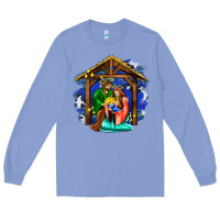 Colony Blue jesus and mary with god Long Sleeve Tee - AdoDesignShop