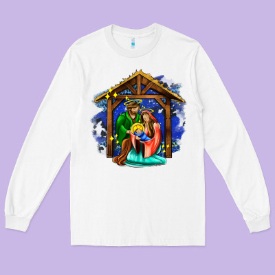 Jesus And Mary With God Long Sleeve Tee Designed By Adodesignshop