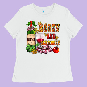Boozy And Schmoozy Ladies Tee Designed By Adodesignshop
