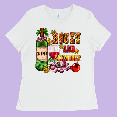 Boozy And Schmoozy Ladies Tee Designed By Adodesignshop