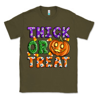 Army Green Thick Or Treat Classic Tee - Artiststas