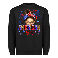 Black All American girl Heavyweight Sweatshirt - Neo Western