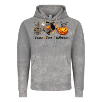 Cloud Rock Peace Love Halloween Vintage Hoodie - texasbilliewilder