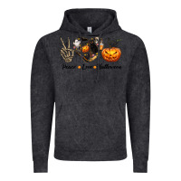 Vintage Black Peace Love Halloween Vintage Hoodie - texasbilliewilder