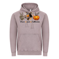 Vintage Zinc Peace Love Halloween Vintage Hoodie - texasbilliewilder