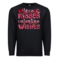 Black love kisses valentine wishes Premium Sweatshirt - NancyCooperArtShop