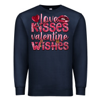 Navy love kisses valentine wishes Premium Sweatshirt - NancyCooperArtShop
