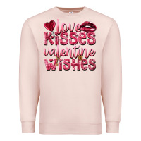 Pale Pink love kisses valentine wishes Premium Sweatshirt - NancyCooperArtShop