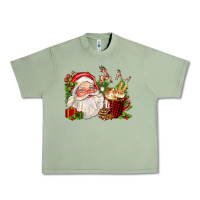 Oil Green santa and hot cocoa cup Urban Heavy Tee - FaDigitalArtStudio